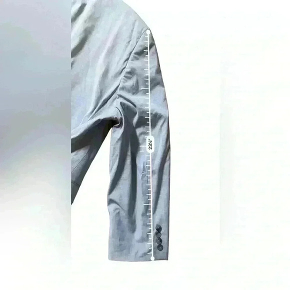 Alfani Men's Slim-Fit Solid Knit Suit Jacket 46R Light Grey Sport Coat NWOT - Picture 10 of 10